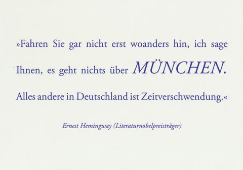 Fahren Sie gar nicht erst woanders hin ...